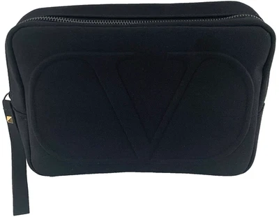 Valentino Beauty Pouch black Dopp Case toiletry travel cosmetic Bag New - Image 1 of 4