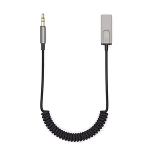 Bluetooth 5.1 AUX Autoadapter USB auf 3,5 mm Klinke Dongle Kabel Freisprech2575 - Afbeelding 1 van 7