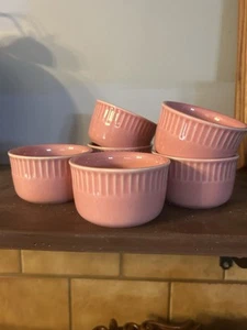 Pink Pfaltzcraft Ramekin Bowls Set Of 6 RARE!! - Bild 1 von 3