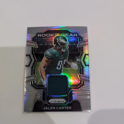 2023 Prizm Jalen Carter Rookie Gear Silver Prizm Jersey RC #RG-JC / EAGLES - Image 1 of 2