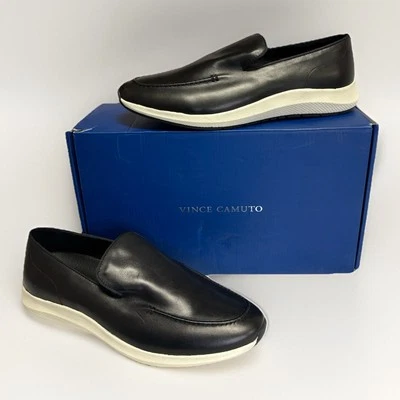 Mocasín deportivo de cuero Vince Camuto para hombre Eidel Topanga negro talla 10,5 Foto 1 de 4