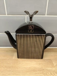 Prestige "ROLLS ROYCE" Teapot P.P. By J&G Morten 1978 BLACK & GOLD Silver Bird - Imagen 1 de 8