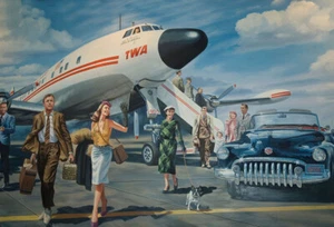 Trans World Airlines Vintage Travel Poster - Picture 1 of 1