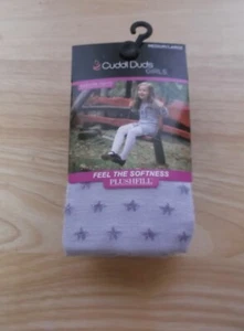 CUDDL DUDS GIRLS SWEATER TIGHTS - LAVENDER - STARS - SPARKLE - SIZE M/L - NWT - Picture 1 of 3