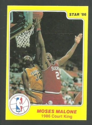 1986 STAR COURT KING  #21  MOSES MALONE  HOF  MINT  PHILADELPHIA 76ERS  RARE SET - Image 1 of 2