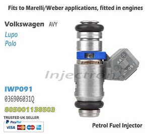 Petrol Fuel Injector IWP091 for Volkswagen Lupo Polo 1.6 (16v) GTI engine - Picture 1 of 1