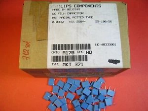 [100pcs] 33nF 250V 5% RM=7.5 POLYESTER FILM FOIL CAPACITORS MKT371 Philips  - Picture 1 of 1