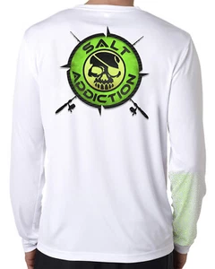 Fishing t shirt Salt Addiction long sleeve microfiber saltwater moisture wicking - Picture 1 of 2