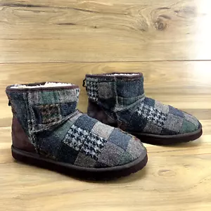 UGG Mens Boots Size 13 Patchwork Classic Mini Shearling Fur Lined - Picture 1 of 12