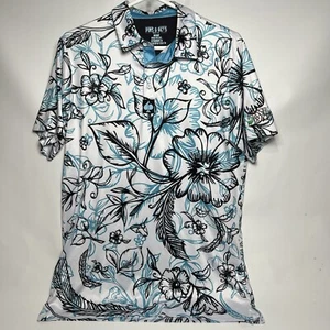 Pins & Aces Co Golf Shirt Size Medium Floral Print - Imagen 1 de 14