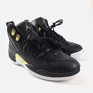 Nike Air Jordan 12 XII Retro Reptile 2019 Nero Oro Sneakers Donna Taglia 9 - Foto 1 di 7