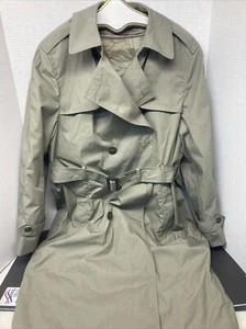 Official USMC All Weather Trench Coat, size 42R  Military Jacket W/ Insert - Picture 1 of 5