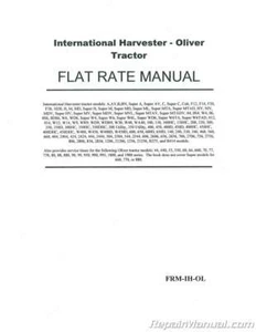 International Harvester Oliver Tractor Flat Rate Manual - Bild 1 von 1