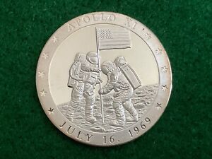 Silver Apollo 11 Conquest of Space Coin - 3