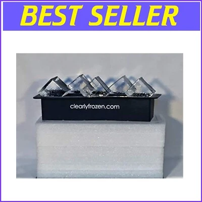 Bandeja de hielo sin BPA de la mejor calificación - Haz 10 cubos transparentes para cócteles elegantes Foto 1 de 4