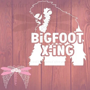 Bigfoot Vinyl Decal - Bigfoot Xing #4 - Picture 1 of 2