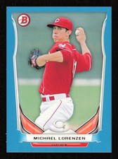Michael Lorenzen 2014 Bowman Draft RC Rookie Blue /399 #TP-58 Reds Phillies