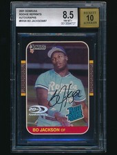 2001 Donruss Rookie Reprint Autograph #RR20 Bo Jackson BGS 8.5 /87