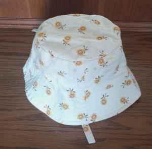 Sunflower Old Navy Kid's Size Large L Beach Cotton Bucket Hat w Chinstrap NWT - Picture 1 of 7
