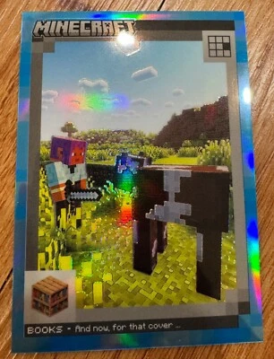 2024 Panini Minecraft Crafting Chronicles Books Blue Foil Prizm SSP  /10 - Image 1 of 2
