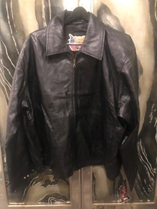 Chaqueta de Cuero de Oveja Negra Jeff Hamilton De Colección - De Colección - Para Hombre 6XL - Imagen 1 de 11