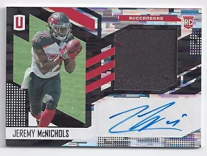Parche de camiseta de radiocontrol Panini Unparalleled #338 2017 de Jeremy McNichols automático #'d 194/199 - Imagen 1 de 2