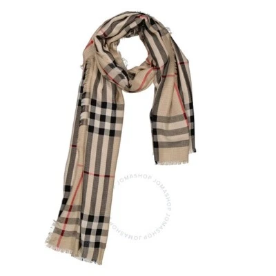 Bufanda Burberry Giant Check para hombre mezcla de seda y cachemir Foto 1 de 3