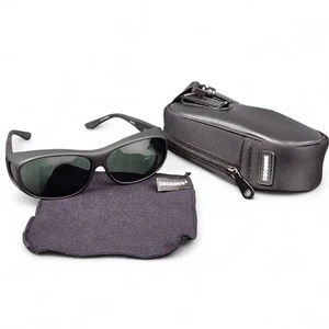 Cocoons Flex2Fit C402G SlimLine Medium Fit Over Sonnenbrille schwarz mit Etui Tuch - Bild 1 von 12