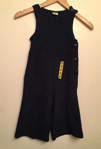 NEW ZARA Girls Collection One Piece Navy Blue Jumpsuit Culottes Romper Size 5 - Picture 1 of 6