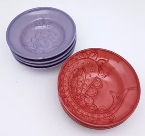 Anthropologie By Ceramiche Virginia Set Of 7 Cereal Bowl 6.5" Made in Italy - Picture 1 of 11