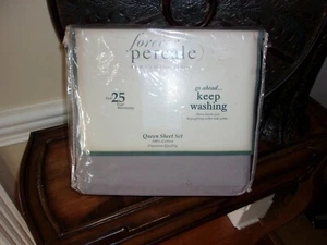 NIP Sunham Home Forever Percale Light Charcoal Gray Queen Sheet Set 4pc - Picture 1 of 4