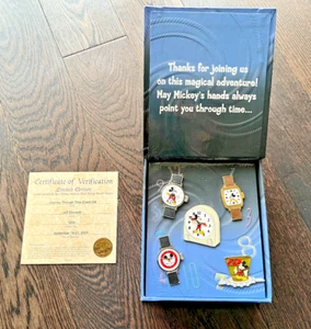 Disney WDW Watches Journey Through Time Pieces Pin Event 2003 - Boxed Set LE - Picture 1 of 6