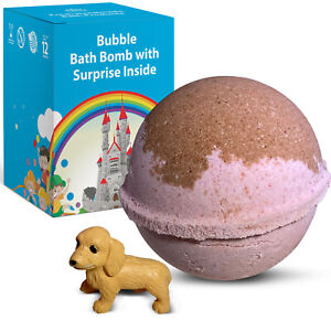 1 Bath Bomb Cute Puppy with RASPBERRY Scent 5oz - Handmade in USA