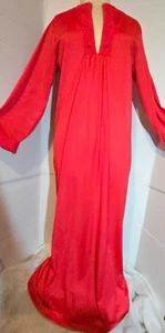 Vintage Nachthemd/Kleid JC Penny - Gr. M - gestepptes Mieder/Manschetten - volle Länge - Bild 1 von 11