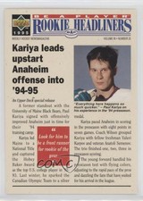 1994-95 Upper Deck Be a Player Rookie Headliners Paul Kariya #R151 HOF