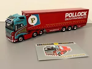 WSI 1:50 SCALE POLLOCK VOLVO FH4 GLOBETROTTER XL 6X2 CURTAIN TRAILER LTD EDITION - Picture 1 of 10