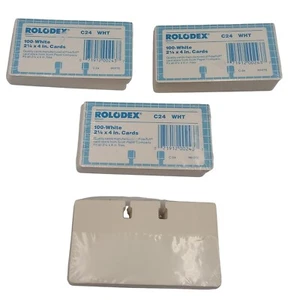 Rolodex Cards White 2.25x4 Index Cards Refill Pack 3 Sealed 1  Opened - Picture 1 of 3