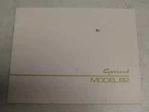 Original Garrard Model 82 Owner's Manual - Picture 1 of 2
