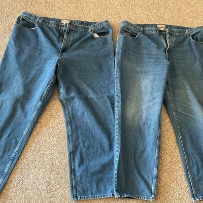 Lot Of 2 Pairs L.L. Bean Men's Denim Jeans. Both Size 46 X 30 - Image 1 of 4