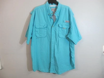 Camisa de pesca Bimini Bay azul cielo oscuro XXL SS con red brisa trasera 48-50" Foto 1 de 4