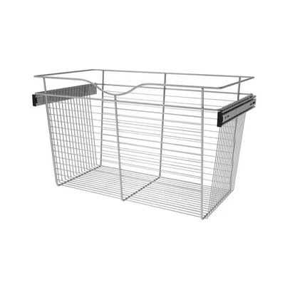 18 дюймов H X 30 дюймов Широкая сетчатая корзина для проводов W из хромированной стали 1 ящик - Изображение 1 из 4