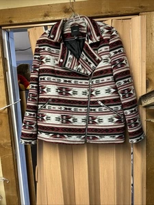 Giacca azteca Forever 21 donna grande sud ovest full zip tessuto misto lana tribale - Foto 1 di 3