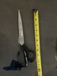 Vintage Mundial Steel Long Scissors Tailor & Dressmaker Shears 10 Inch - Picture 1 of 4
