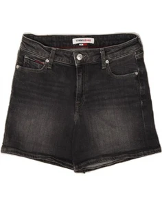 TOMMY HILFIGER Womens Denim Shorts W28 Medium Black BQ01 - Picture 1 of 3