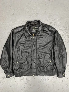 U2 Wear Me Out Women's Casual Black Leather Barbour Bomber Jacket Size XL - Picture 1 of 6