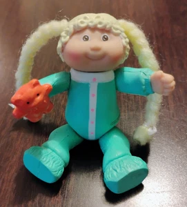 Figura de colección Cabbage Patch Kids Posable Rubia Coletas Oso de Peluche 1984 - Imagen 1 de 8