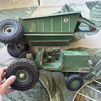 Modelo Vintage Juguetes Euclides Earth Mover Firestone Neumático Acero Prensado Original 1950 Foto 1 de 4