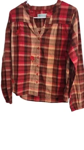 Aventura Clothing Kragenshirt Herbstfarben Bio Baumwolle Neu ohne Etikett Größe S - Bild 1 von 3