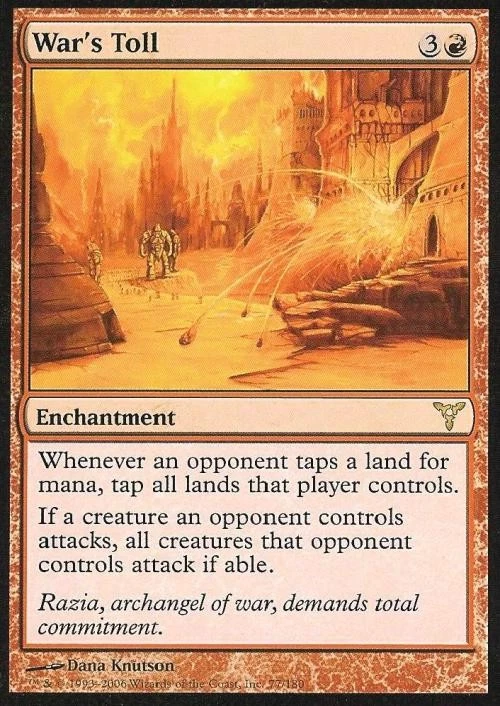 War's Toll -Foil Heavy Play MTG Dissension - Image 1 of 1