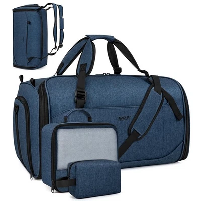 Bolsa de viaje convertible bolsa de lona de fin de semana con compartimento para zapatos hombres... Foto 1 de 4